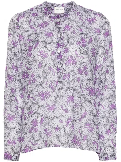 Isabel Marant Étoile Maria Abstract-print Blouse In White