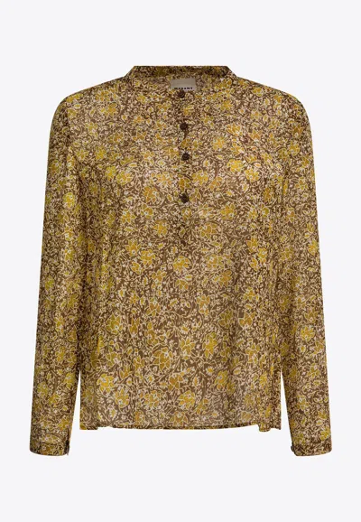 Isabel Marant Étoile Maria Floral Print Blouse In Multi