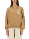 Isabel Marant Étoile Relaxed Fit Long Sleeve Jersey Top With Ribbed Details