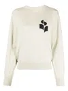 Isabel Marant Étoile Light Grey Relaxed Fit Sweater With Logo Detail In Neutral