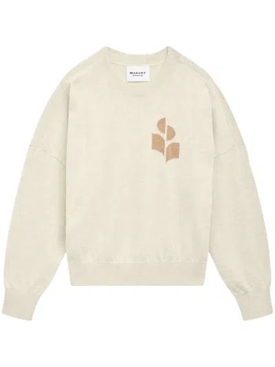 Isabel Marant Étoile Marisans Logo-intarsia Jumper In Neutrals