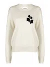 Isabel Marant Étoile Light Grey Relaxed Fit Sweater With Logo Detail In Gray