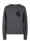 Isabel Marant Étoile Atlee Intarsia-knit Logo Jumper In Grey