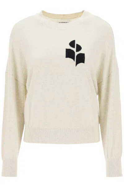 Isabel Marant Étoile Isabel Marant Etoile Marisans Sweater With Logo Intarsia In Beige