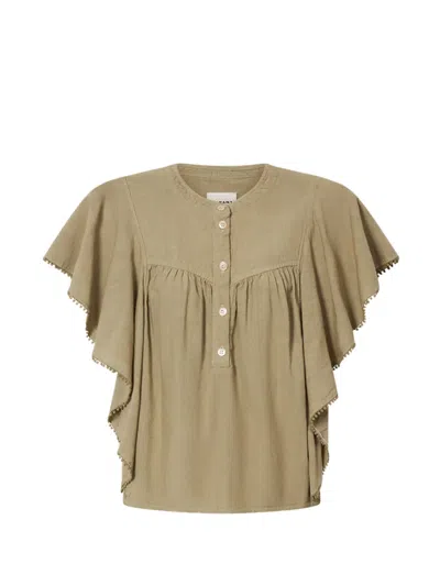 Isabel Marant Étoile Marlie Blouse Light Bronze In Brown