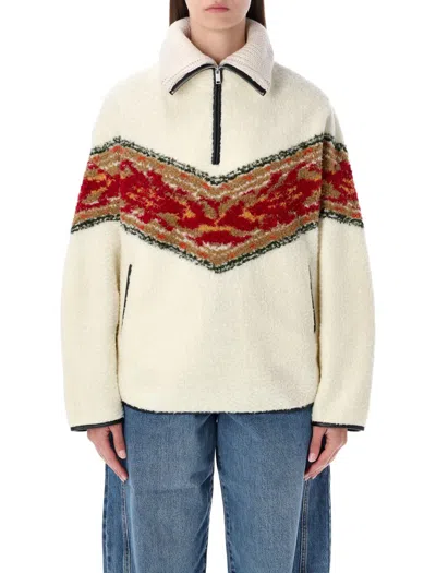 Isabel Marant Étoile Marner Oversize Half Zip Jumper In Neutral