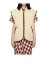 Isabel Marant Étoile 'maximilia' White Vest With Front Zip Closure In Wool Blend Woman In Nude