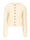 Isabel Marant Étoile Isabel Marant Etoile Lace-knit Cardigan With Button Details In Neutral