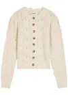 Isabel Marant Étoile Maxine Openwork Alpaca-blend Cardigan In White