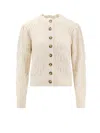Isabel Marant Étoile Isabel Marant Etoile Lace-knit Cardigan With Button Details In Neutral
