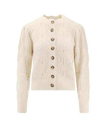ISABEL MARANT ÉTOILE MAXINE PERFORATED ALPACA BLEND CARDIGAN