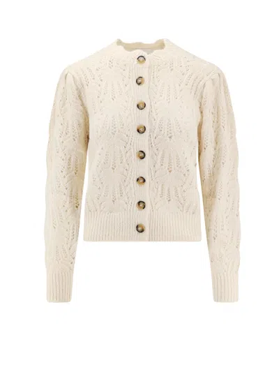 Isabel Marant Étoile Maxine Perforated Alpaca Blend Cardigan In Neutral
