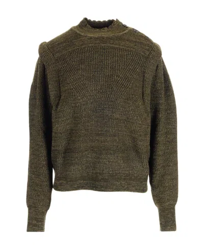 Isabel Marant Étoile Meerya Padded-shoulder Knit Jumper In Black