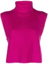 Isabel Marant Étoile Roll-neck Merino Vest In Pink