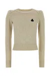 Isabel Marant Étoile Isabel Marant Etoile Melange Cream Cotton Blend Abelle Sweater In Green