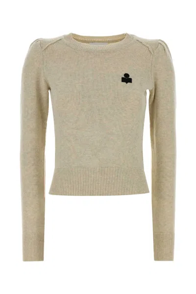 Isabel Marant Étoile Melange Cream Cotton Blend Abelle Sweater In Neutral