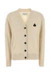 Isabel Marant Étoile Isabel Marant Etoile Melange Cream Cotton Blend Karina Cardigan In Neutrals/grey