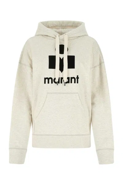 Isabel Marant Étoile Melange Ivory Cotton Blend Mansel Sweatshirt In Neutral