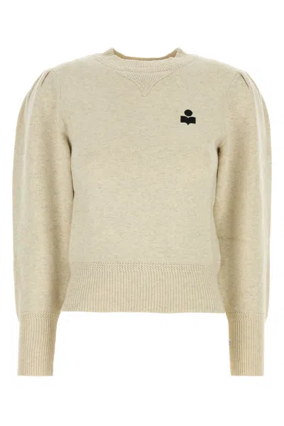 Isabel Marant Étoile Isabel Marant Etoile Melange Ivory Stretch Cotton Blend Kelaya Sweater In White