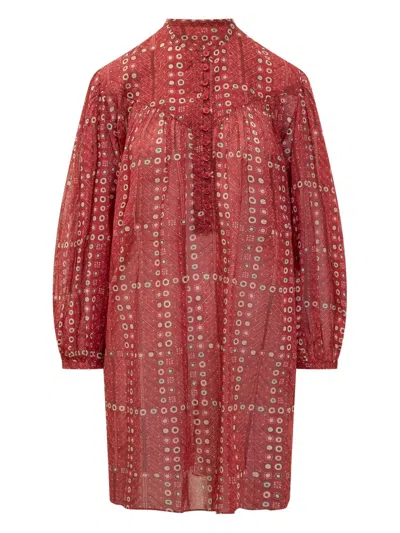 Isabel Marant Étoile Melinda Mini Dress In Red