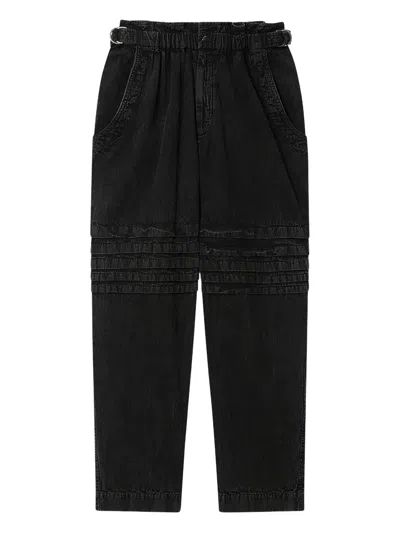 Isabel Marant Étoile Mellya Ruffled-detail Trousers In Black