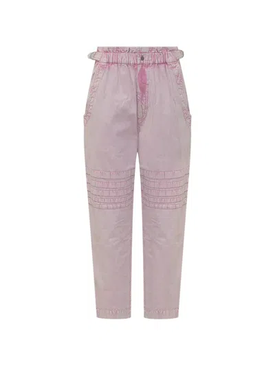 Isabel Marant Étoile Marant Etoile Mellya Cotton Trousers In Pink