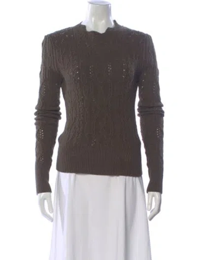 Pre-owned Isabel Marant Étoile Merino Wool Crew Neck Sweater In Green