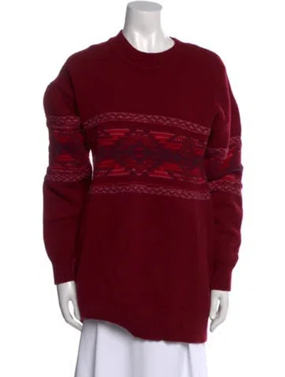 Pre-owned Isabel Marant Étoile Merino Wool Graphic Print Sweater In Multi