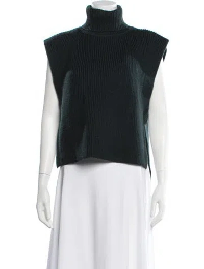 Pre-owned Isabel Marant Étoile Merino Wool Turtleneck Sweater In Green