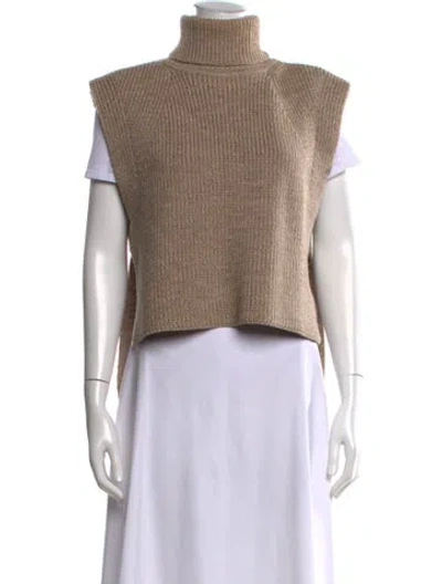 Pre-owned Isabel Marant Étoile Merino Wool Turtleneck Sweater In Neutral