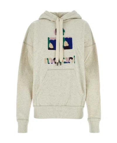 Isabel Marant Étoile Mansel Logo-appliqué Hoodie In Nude