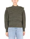 Isabel Marant Étoile Meerya Padded-shoulder Knit Jumper In Brown
