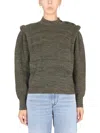 Isabel Marant Étoile Meerya Padded-shoulder Knit Jumper In Brown