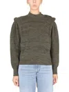 Isabel Marant Étoile Meerya Padded-shoulder Knit Jumper In Brown