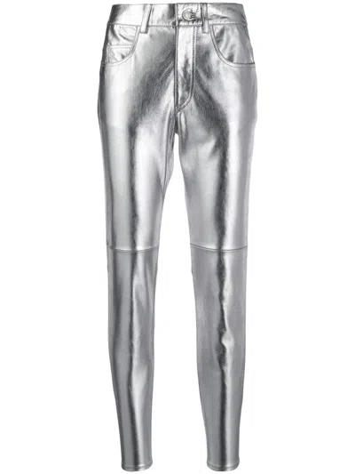 Isabel Marant Étoile Metallic Lambskin Pants For Women: Season Ss20 In Grey
