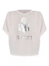 Isabel Marant Étoile Metallic-logo Linen T-shirt