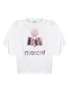 Isabel Marant Étoile Metallic-logo Linen T-shirt