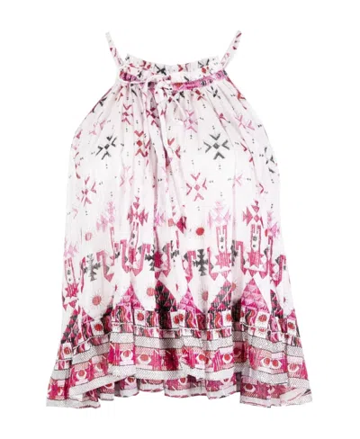 ISABEL MARANT ÉTOILE GRAPHIC-PRINT CROPPED BLOUSE