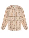 Isabel Marant Étoile Beige Pattern Cotton Shirt In Multicolour
