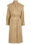 Isabel Marant Étoile Michaela Belted Cotton Coat In Gold