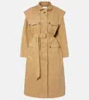 Isabel Marant Étoile Michaela Denim Trench Coat In Neutral