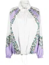 Isabel Marant Étoile Colour-blocked High-neck Jacket In Weiss