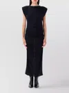 Isabel Marant Étoile Midi Dress With Cap Sleeves And Ruched Detailing In Black