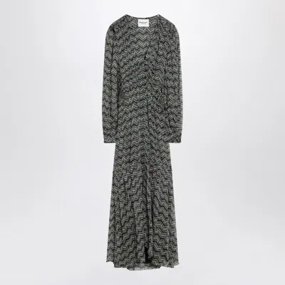 Isabel Marant Étoile Midi Dress With Viscose Print Women In Multicolor