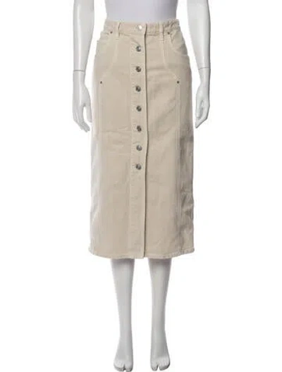 Pre-owned Isabel Marant Étoile Midi Length Skirt In White