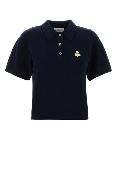 Isabel Marant Étoile Midnight Blue Cotton Blend Althea Polo Shirt