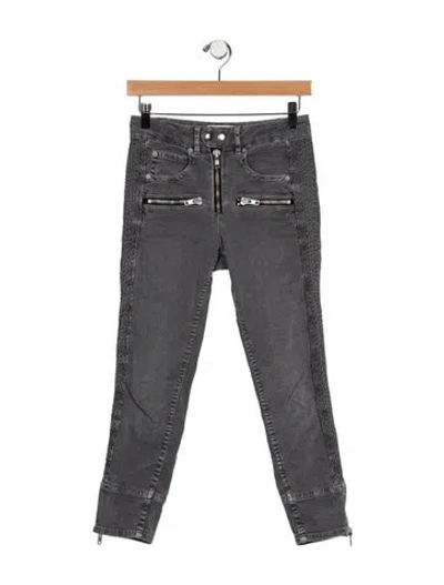 Pre-owned Isabel Marant Étoile Mid-rise Skinny Leg Jeans In Gray