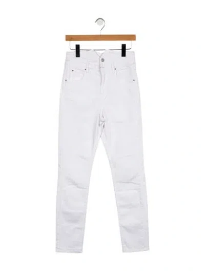 Pre-owned Isabel Marant Étoile Mid-rise Skinny Leg Jeans In White