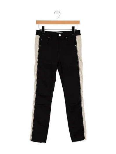 Pre-owned Isabel Marant Étoile Mid-rise Straight Leg Jeans In Black