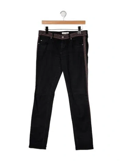 Pre-owned Isabel Marant Étoile Mid-rise Straight Leg Jeans In Black